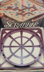 Vintage 1989 Milton Bradley Scrabble Deluxe Edition 4034 Rotating Gameboard