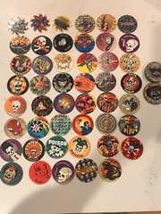 ALL Poison Lot of Pogs Skull 8 Ball + 2 Metal Slammers 90s Retro Nostalgia Rare