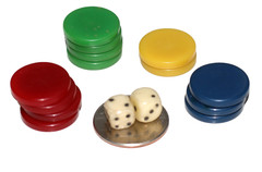 Antique Toy Primitive Miniature micro Mini Tiny Dice 5/16″ w/13 markers
