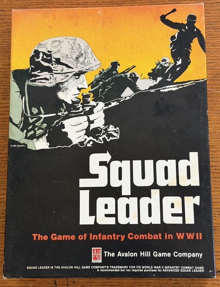 Avalon Hill Squad Leader WWII Board Game 4th Ed. 1,115 Counters 5 Mapboards 1977