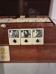 Cardinal Vintage Rummy-O Rummikub Game with Faux Leather Carrying Case Good Cond