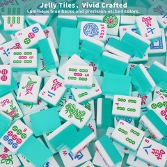 Mahjoy Mahjong Tile Set, American Mahjong Tile Set with 2 Dice, 166 Engraved …
