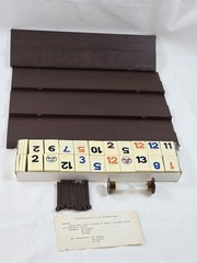 Vintage Tournament Rummikub Board Game Pressman Leather-Look Case Complete