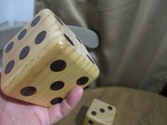 3.5″ Giant Wooden Yard Dice Set for Outdoor Fun, Barbeque, Party Events