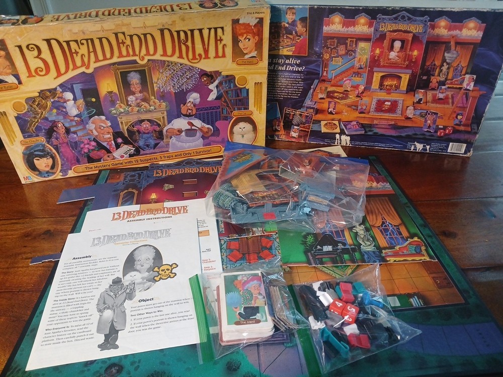 VINTAGE 13 Dead End Drive Milton Bradley 1993 90’s Board Game