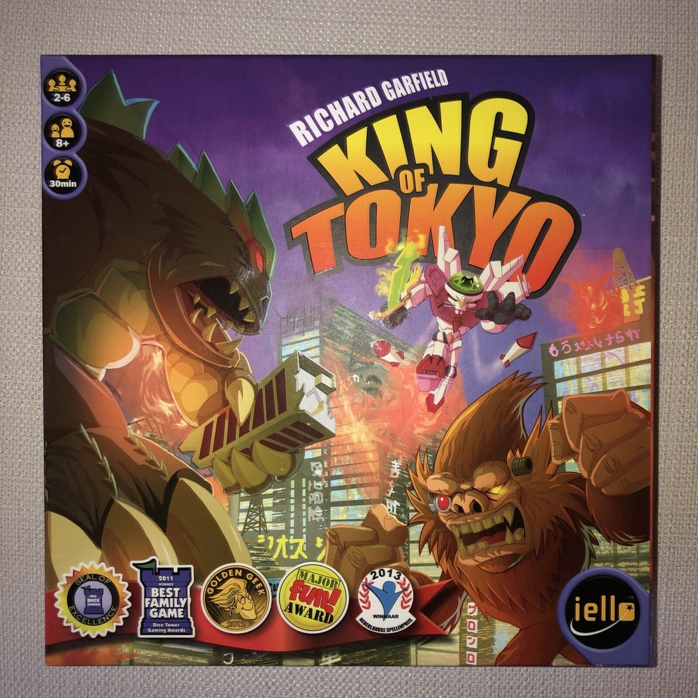 King of Tokyo Board Game Iello 2-6 player 8+ EUC 100% Complete