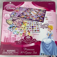 Disney Princess 10 Game Set Board Game Cards Bingo Dominoes Kids Family Gift