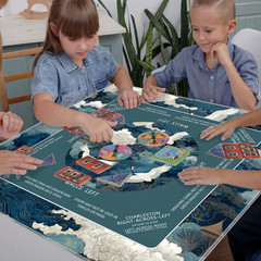 Oriental Chinese White Crane Mahjong Mat, Traditional Green Chinoiserie Non-Slip