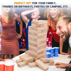 Megwoz Giant Tumble Tower Games for Kids and Adults 57 Blocks New Zealand Pin…