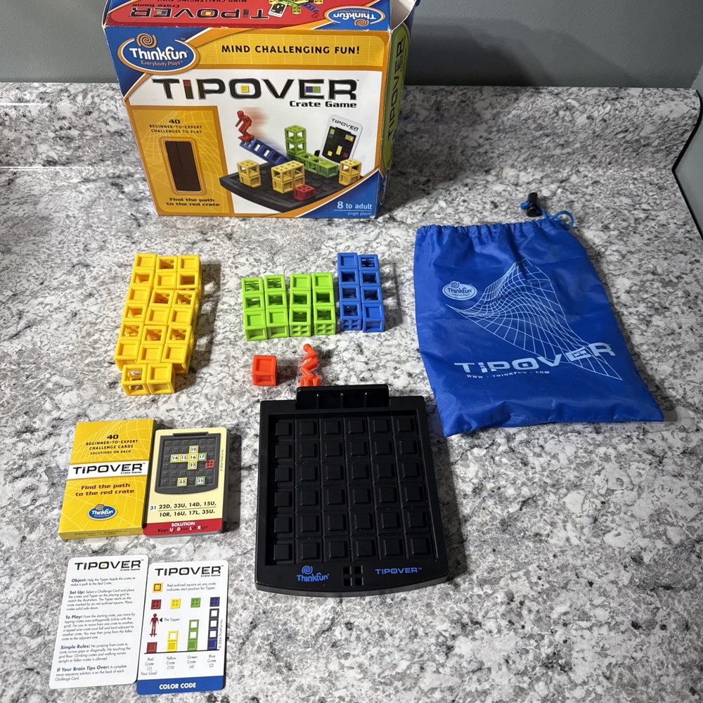 Tipover: Crate Tipping Logic Game ThinkFun 2010 – Missing 1 Expert Card