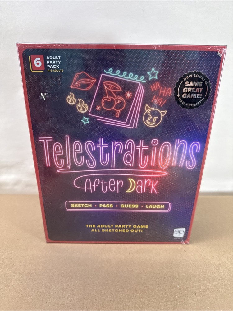Telestrations After Dark Adult Party Game 4-6 Players Dry-Erase Markers