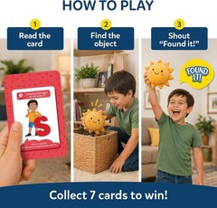 Found It! Educational Scavenger Hunt Card Game for Ages 4-7 – 50 Cards