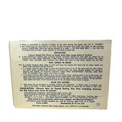 National Mah Jongg League Official Standard Hands And Rules Card 1979-80 42nd