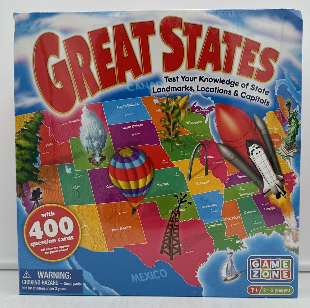 Great States Board Game Complete By Game Zone NEW