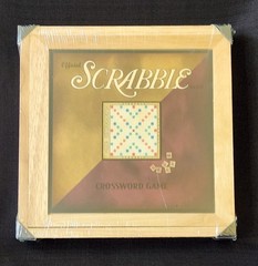 NEW Official SCRABBLE Parker Bros Nostalgia Edition Wooden Box Board Game Sealed