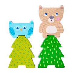 306705 Stacking Toy Forest Friends, Plug & Stacking Game Ages 2 and Up, Made i…