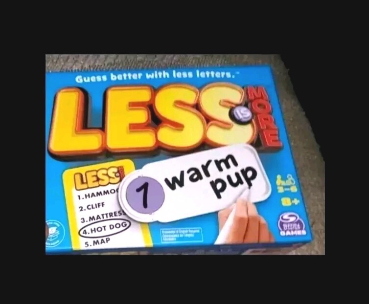 Less is More Party Board Family Game Fun Word Letter Card Gift Toy Educational