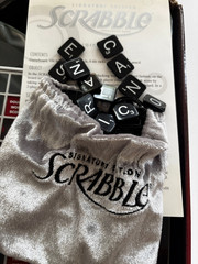 Scrabble Board Game Signature Edition w Rotating Glass Board Complete 2008 B&N