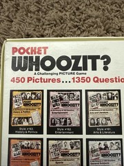 Vintage POCKET WHOOZIT SPORTS STRATEGY PICTURE GAME USA #165 Babe Ruth EUC VTG