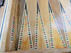 Compact folding travel size, Fine wood Chess / Backgammon Set