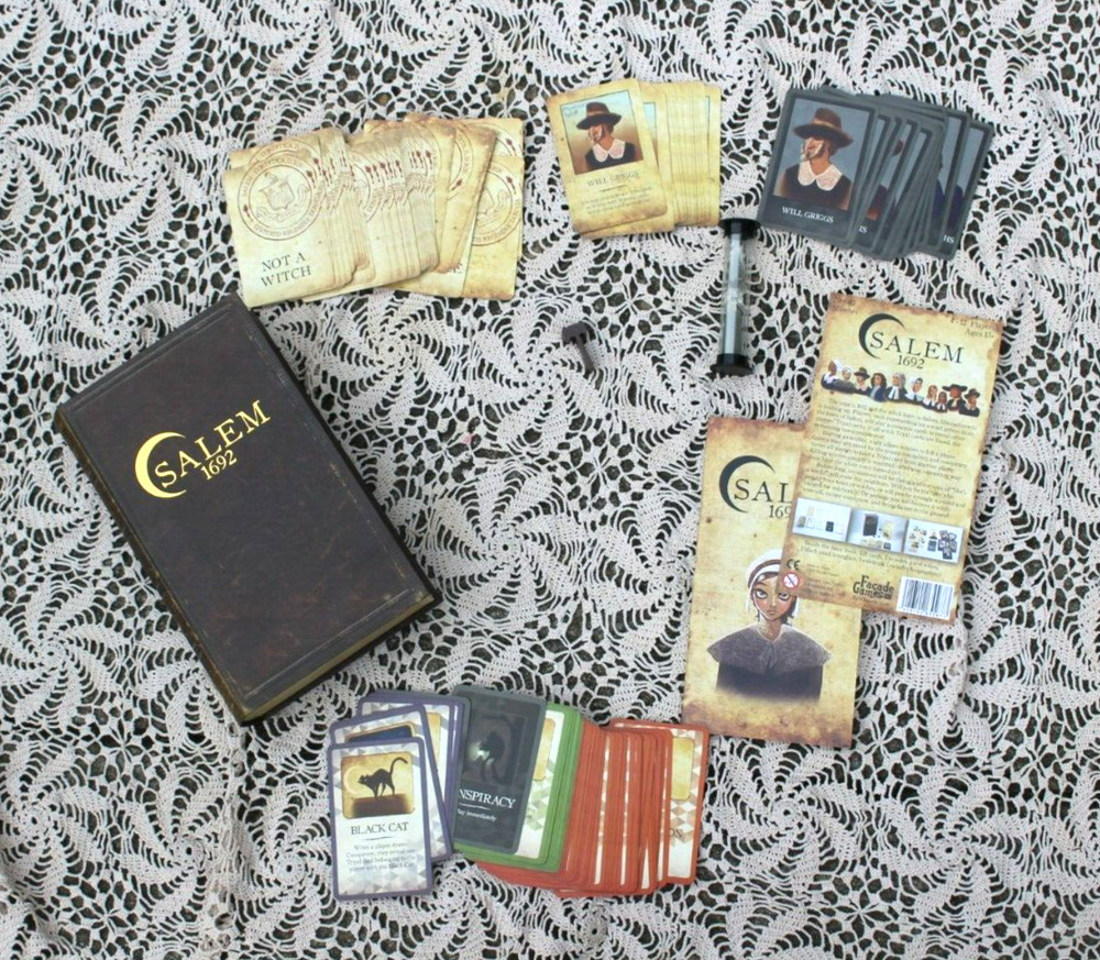 Salem 1692 Board / Card Game – Witch Hunt 4-12 Players New No Sealed Complete
