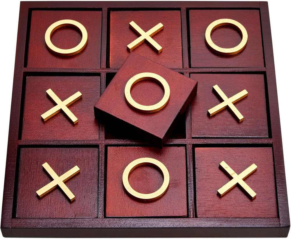 Tic Tac Toe Board Game – Outdoor Table Games for Patio & Indoor Tabletop Play –
