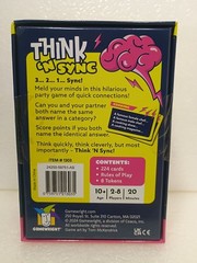 Think ‘N Sync ~Great Minds Think Alike Game ~2-8 Players ~Age 10+ ~20 Minutes