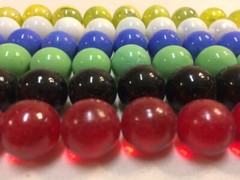 Glass Marbles 60 Opaque Solid 16mm 5/8″ Replacement Board Games Chinese Checkers