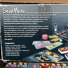 Sexy Menu Adult Board Game Ozze Creations Made In Canada See Description