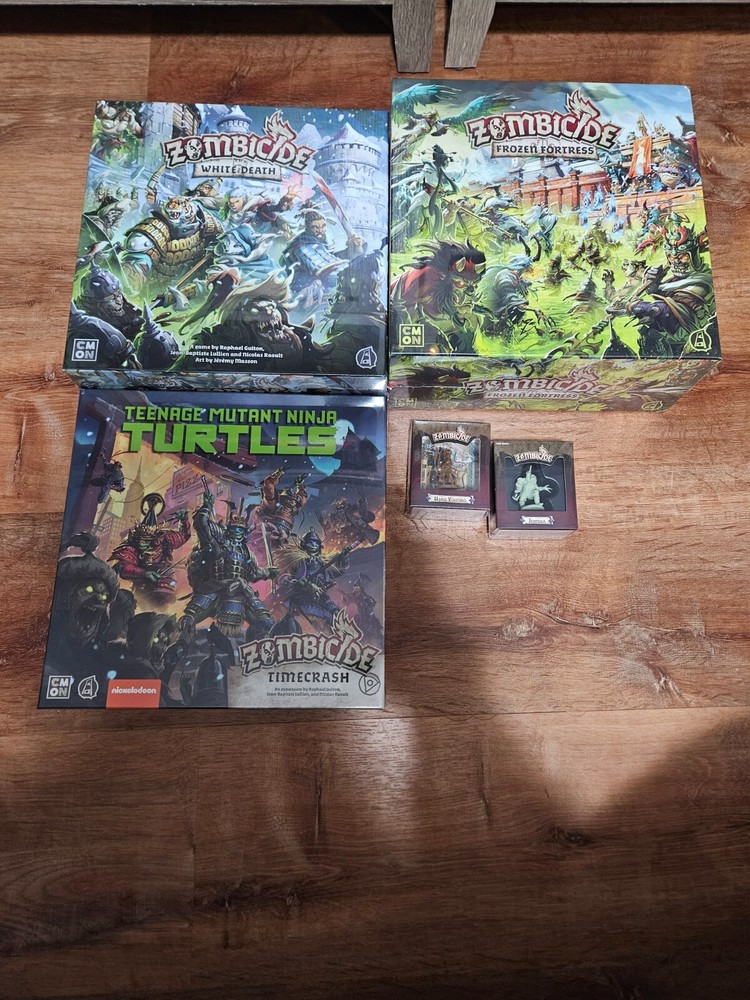 Zombicide White Death Kickstarter Bundle w/ Frozen Fortress TMNT Timecrash++