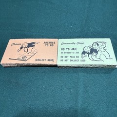 Parker Brothers Monopoly 1951 Board Game Complete with Box Money Cards-NO BOARD