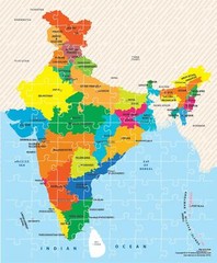 Funskool Play & Learn India Map Puzzle Game For Kids Age 6+ FREE SHIP