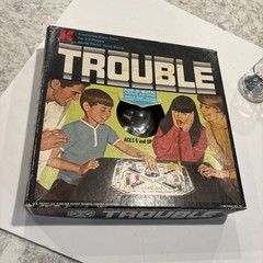 Vintage 1965 Trouble Board Game Kohner Bros No 310 Pop-O-Matic Missing Pieces