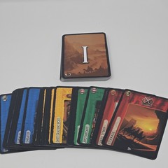7 Wonders Board Game Repos Production 2010 Complete + Sleeves & Travel Band
