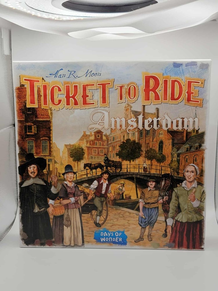 Ticket To Ride Amsterdam Board Game by Days of Wonder OPEN BOX COMPLETE