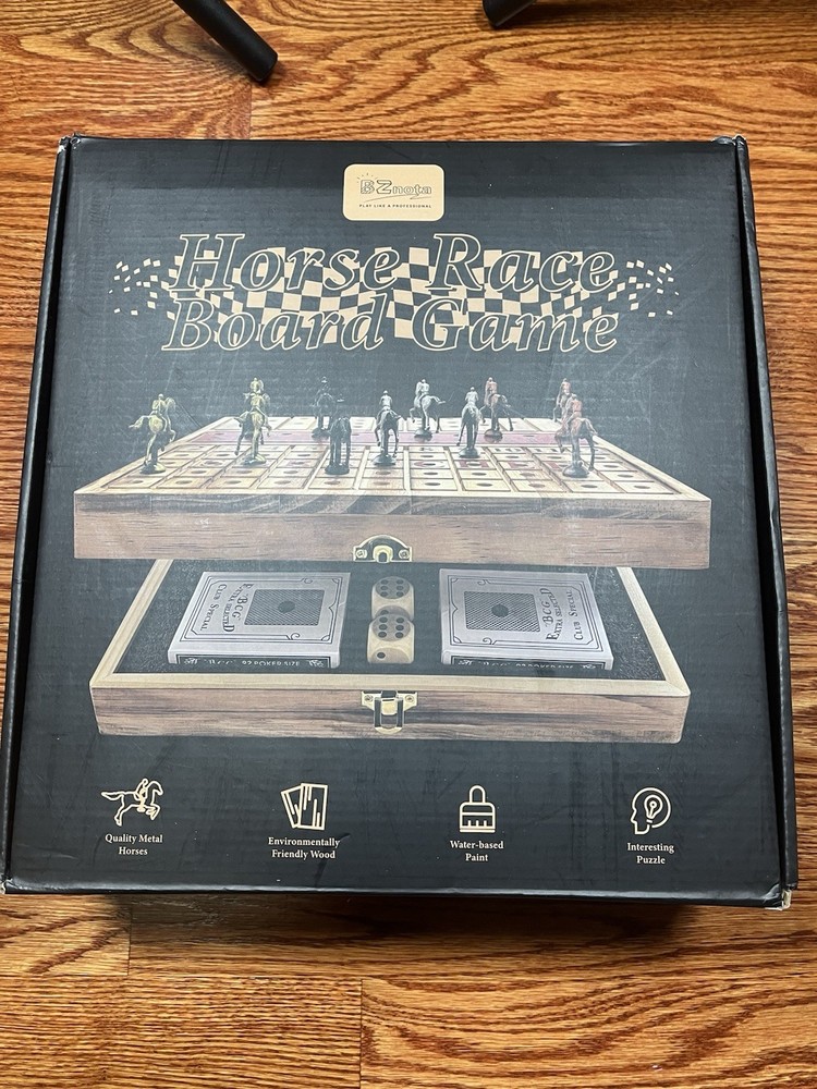 Large 23 inches Horse Racing Board Game with 11 Luxury Metal Horses, Foldable…