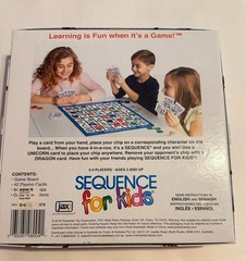 Sequence for Kids Game 2-4 Players Ages 3 & Up- Complete