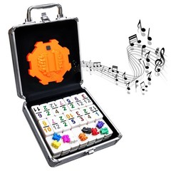 Mexican Train Dominoes Set Hub with Real Train Sound Double 12 Colored Number