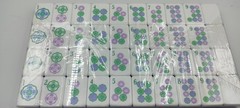 160 American Mahjong Tiles 4-Layer Acrylic Blue Theme Engraved Set/