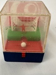 2 Vintage Ball Shooter Toy Game Tomy Pocket Space Invasion & Soccer Skill Shot