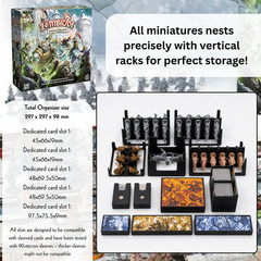 Zombicide White Death Organizer Insert Retail Edition 3D Printed Miniature Stora