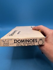 RARE Vintage Set Of Puremco Marblelike Ivory Dominoes – USA Waco, Texas – No 616