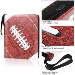 Elcoho 900 Pockets Football Card Binder for Trading 13.2 x 10.6 inches, black