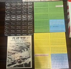 1977 BATTLELINE PUBLICATIONS FLAT TOP MILITARY BOARD GAME UNPUNCHED