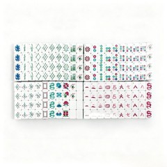 Rose Red Green Multilayer Acrylic American Mahjong Tiles 160-Piece