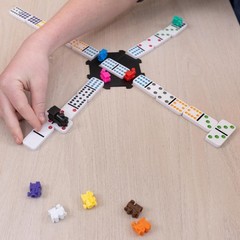 Games Double Twelve Dominoes Set with 91 Dominoes, 10 Trains, Starter Piece, …