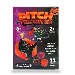 for Ages 8+ – Fast-Paced Family Games with Custom 6 Sided Dice, Witch Counter…