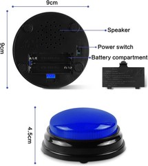 Pack Game Buzzers, 4-LEDs, Unique Sounds, Portable Trivia Game