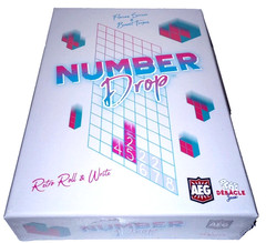Number Drop Board Game – AEG – Roll-and-Write Numbers Grid Game – New / Sealed