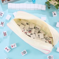 Empty Mahjong Bag Thickened American Mahjong Tiles Bag with Zipper Storage Pouch